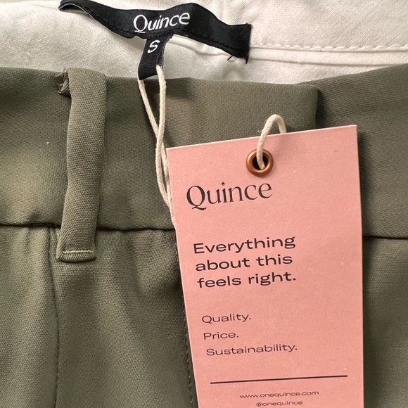NEW Quince Stretch Crepe Pleated Wide Leg Pant in olive - size small​​​​ - Picture 8 of 11